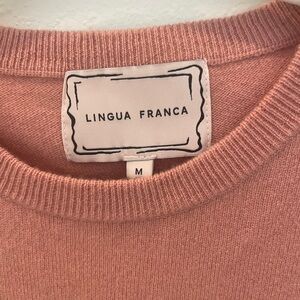 Pink Sweater lingua Franca off the grid M cashmere